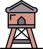 diseño de icono creativo de torre de vigilancia vector