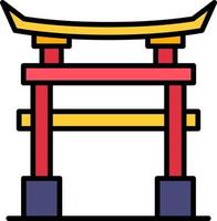 Torii Gate Creative Icon Design vector