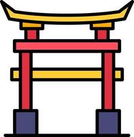 diseño de icono creativo de puerta torii vector