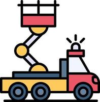 Ladder Truck Creative Icon Design vector