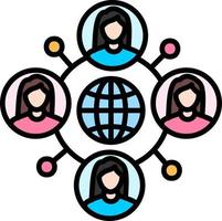 Global Network Creative Icon Design vector