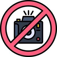 No Camera Creative Icon Design vector