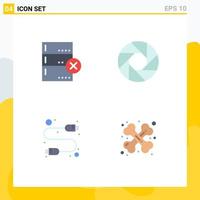 Universal Icon Symbols Group of 4 Modern Flat Icons of cancel hardware aperture photo care Editable Vector Design Elements