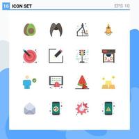 16 Flat Color concept for Websites Mobile and Apps artistic promote men marketing launch Editable Pack of Creative Vector Design Elements