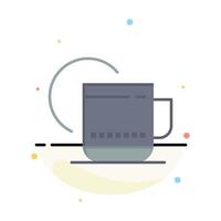 Tea Hot Hotel Service Abstract Flat Color Icon Template vector