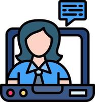 entrevista de trabajo diseño de icono creativo vector