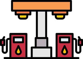 Petrol Station Creative Icon Design vector