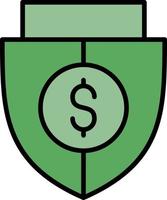 Shield Money Creative Icon Design vector