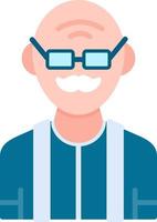 Old Man Creative Icon Design vector