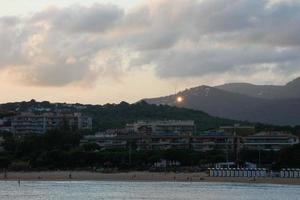 sunset or sunrise, contrasts and lights in the horizon, contrasts photo