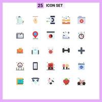 Universal Icon Symbols Group of 25 Modern Flat Colors of office archive drawer left archive conversation Editable Vector Design Elements