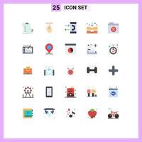 Universal Icon Symbols Group of 25 Modern Flat Colors of office archive drawer left archive conversation Editable Vector Design Elements