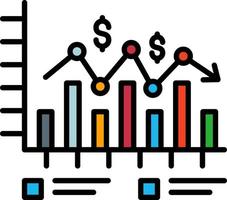 Bar Chart Creative Icon Design vector