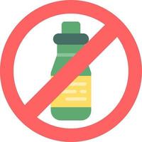 No Alcohol Creative Icon Design vector