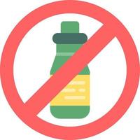 No Alcohol Creative Icon Design vector