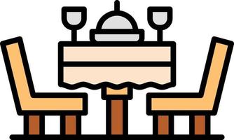 Dinner Table Creative Icon Design vector