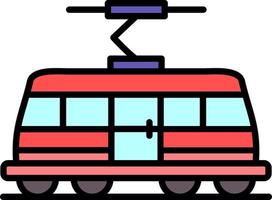 Tram Creative Icon Design vector