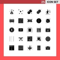 conjunto de 25 iconos de interfaz de usuario modernos signos de símbolos para elementos de diseño de vector editables de comercio electrónico de venta de cielo de etiqueta comercial