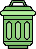 Trash Bin Creative Icon Design vector