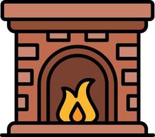 Fireplace Creative Icon Design vector