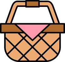 Picnic Basket Creative Icon Design vector