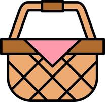 Picnic Basket Creative Icon Design vector