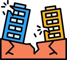 Earthquake Creative Icon Design vector