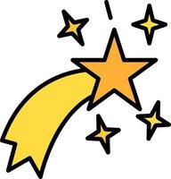 Shooting Star Creative Icon Design vector