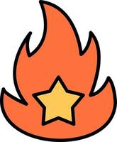 On Fire Creative Icon Design vector