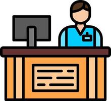 Cashier Creative Icon Design vector