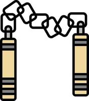 diseño de icono creativo nunchaku vector