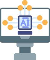 Artificial Intelligence Creative Icon Design vector