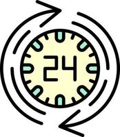 24 Hours Creative Icon Design vector