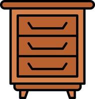 Bedside Table Creative Icon Design vector