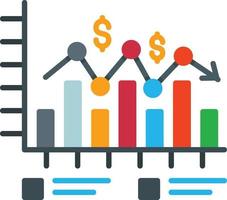 Bar Chart Creative Icon Design vector