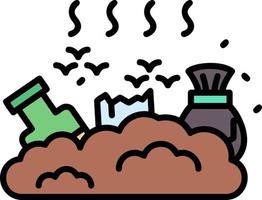 Landfill Creative Icon Design vector