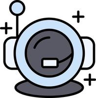 Astronaut Helmet Creative Icon Design vector