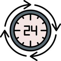 24 Hours Creative Icon Design vector