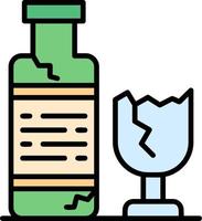 Glass Bottle Creative Icon Design vector