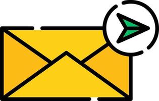 Send Mail Creative Icon Design vector