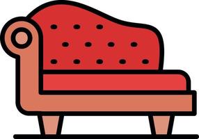 Chaise Longue Creative Icon Design vector