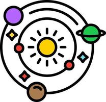 Solar System Creative Icon Design vector