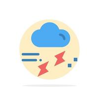 Cloud Rain Rainfall Rainy Thunder Abstract Circle Background Flat color Icon vector