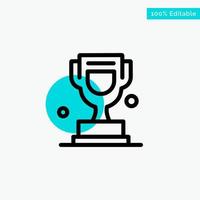 Award Cup Trophy Canada turquoise highlight circle point Vector icon