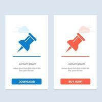 Marker Pin  Blue and Red Download and Buy Now web Widget Card Template vector