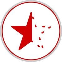 Star Half Alt Vector Icon Design