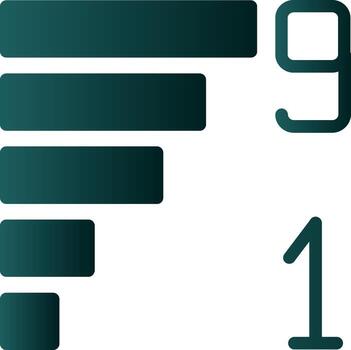 Sort Numeric Down Alt Vector Icon Design