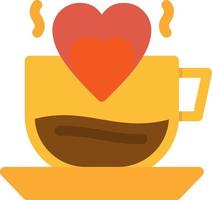 Heart Coffee Vector Icon Design