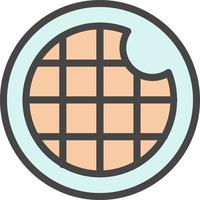 Stroopwafel Vector Icon Design