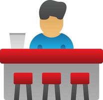 Bar Counter Vector Icon Design